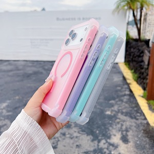 Coque de téléphone magnétique dégradée scintillante de luxe pour iPhone 15 16 17 <span class=keywords><strong>18</strong></span> Pro Max S26 Ultra, étui translucide antichoc - Product Image 4