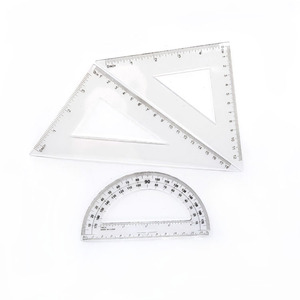 Promotional 30CM Size Plastic Ruler Set <b>Student</b> Maths Geometry Set Squares Triangle Ruler Protractor for School - Product Image 2