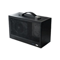 Boîtier d'ordinateur Mini ITX en aluminium noir/blanc, mini tour PC gaming ITX, USB 3.0 et Type-C