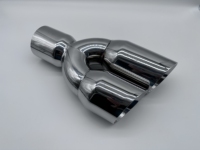 Embouts d'échappement doubles en acier inoxydable quadruples de 4 "pour silencieux de voiture, tuyaux d'échappement universels