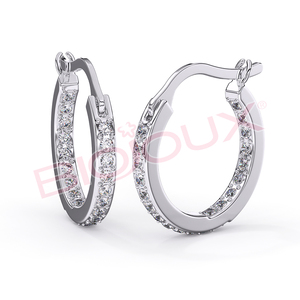 Biojoux แบรนด์ BJT992-ห่วงคริสตัล14mm เครื่องประดับแฟชั่นต่างหูขายส่งต่างหูสแตนเลส - Product Image 3