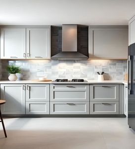 Gabinetes de cocina franceses de lujo de gama alta CBMmart, mesa de Isla de piedra sinterizada europea de madera maciza, almacenamiento de madera para apartamentos - Product Image 6
