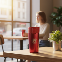 Mug isotherme sous vide en acier inoxydable à double paroi 380 ml, pour sublimation, avec couvercle, vente en gros, personnalisation du logo, maintien au froid 6-12 heures