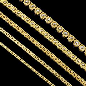 สร้อยคอเทนนิสแบบมีจี้เพชรโมอิสซาไนต์ทรงวีวีเอส ชุบทองคำแท้ เงินแท้ 925 สไตล์ฮิปฮอปทันสมัยสำหรับทุกเพศ - Product Image 3