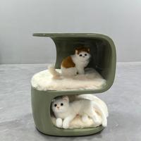 Table d'appoint en fibre de verre pour animaux de compagnie, table d'appoint moderne minimaliste pour salon, table basse multifonctionnelle pour chat