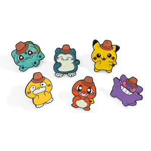 Nouvelle vente chaude en gros mignon dessin animé Pok e mon métal Badge animal de compagnie elfe broche accessoires - Product Image 5