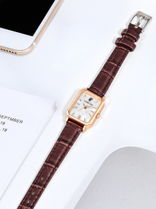 Hot Sale Luxury Women's Quartz <b>Watches</b> Rose Gold Square Alloy <b>Case</b> Clock Roman Numeral Display Wristwatches - Product Image 5