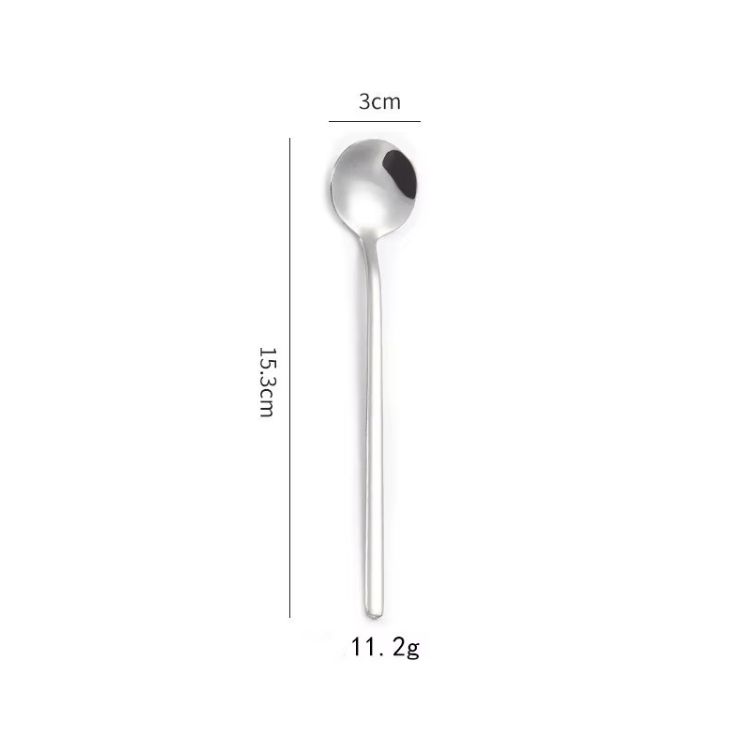 15.3cm round fillister head spoon - silver