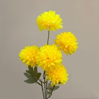 Vente en gros de fleurs artificielles jaunes pour Noël roses de mariage Phalaenopsis étoile hortensia lys faux jaune pour occasions