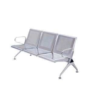 Silla de espera de acero inoxidable de tres plazas Juyou con reposabrazos para hospitales, bancos y lugares públicos - Product Image 1