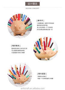 Hedgehog Wooden Pen Cup Pencil <strong>Holder</strong> for Desk Decor Organizer Creative Home Tabletop Ornament <strong>Lovely</strong> Gift Wooden Storage - Product Image 6