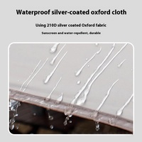 Vente en gros Tente dôme à auvent imperméable de forme ronde pour randonnée en plein air, camping, pare-soleil anti-soleil 210D Oxford argenté