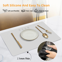 Tapis d'artisanat en silicone extra large pour peinture artistique, dessin, napperons réutilisables pour table à manger, protection de comptoir