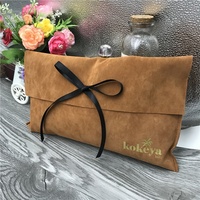 Sac à main en velours de luxe personnalisé pochette enveloppe sac à poussière avec logo or enveloppe bijoux pochette de parfum