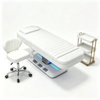 Table de massage chauffante de luxe pour spa, lit vibrant pour salon de beauté, chaise médicale, lit pour soins du visage et des cils, table de massage électrique