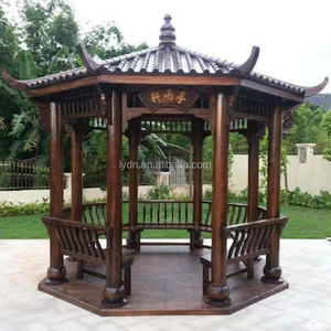 Gazebo de madera de estilo chino, <span class=keywords><strong>pagoda</strong></span> de jardín en venta - Product Image 3