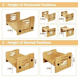 Reposapiés de madera Reposapiés personalizado debajo del escritorio Reposapiés ajustable de bambú debajo del escritorio - Product Image 3