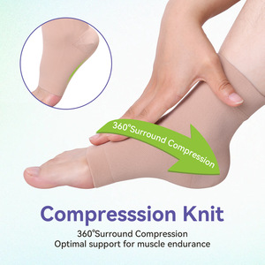 Chaussettes de compression à bout ouvert Fengqiao, soutien du pied, soutien de la cheville, chaussettes élastiques, soutien de la voûte plantaire, respirantes et confortables. - Product Image 3