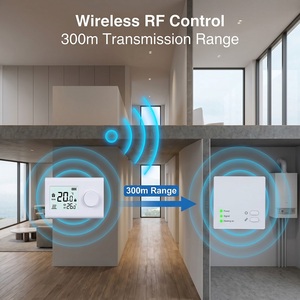 <span class=keywords><strong>Thermostat</strong></span> WiFi 868Hz de qualité supérieure au design moderne pour chaudière à <span class=keywords><strong>gaz</strong></span> et chauffage au sol 230v sans fil - Product Image 1