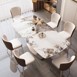 Vente en gros d'usine de tables et de chaises de restaurant en marbre de luxe pour les hôtels étoilés - Product Image 4