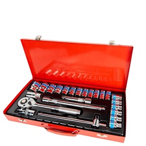 Juego de 24 Llaves de Trinquete de Liberación Rápida de 1/2 Pulgada con Caja de Hierro para Reparación de Automóviles - Product Image 1