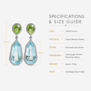 Pendientes Geométricos Azules para Mujer, Diseño Simple, Accesorios para las Orejas de Uso Diario - Product Image 5