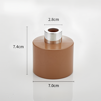 Bouteille diffuseur de parfum HONGYU de luxe 100 ml en verre rond, couleur personnalisée avec bouchon à vis plat et bâtonnets noirs