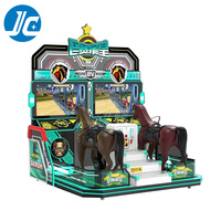 Simulateur de course de chevaux sportif, machine de jeu d'arcade, mise en scène 3D, garantie 1 an, multijoueur (2-10 joueurs), 110V/220V pour l'amusement