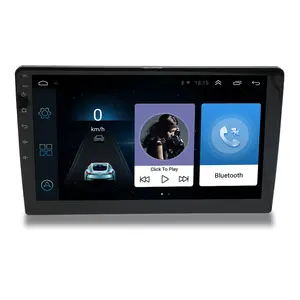 Универсальный автомобильный DVD-плеер, DVD-плеер на Android, с экраном 9 дюймов, GPS, 1 ГБ ОЗУ, 16 Гб ПЗУ, типоразмер 2DIN