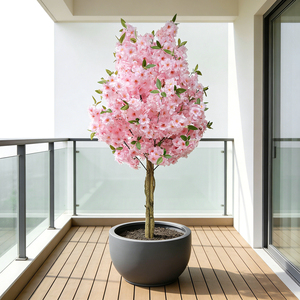 Arbre à fleurs de <span class=keywords><strong>cerisier</strong></span> artificiel fait main le plus populaire, papillons roses et blancs, plante haute pour mariages, événements de la Saint-Valentin - Product Image 1