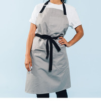 Tablier de style britannique, vêtements de travail en coton pour cafés, restaurants et cuisines, logo personnalisable