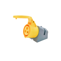 Prise murale industrielle CEE 16/32A-4h 110V 3 broches, montage en surface, certifiée CE/UKCA/SEMKO/ROHS, IP44 pour extérieur