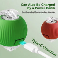 Balle de jeu interactive automatique intelligente en plastique pour chat, jouet roulant rechargeable par USB pour l'exercice des animaux de compagnie