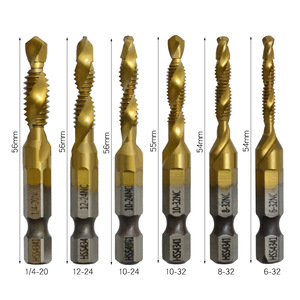 Hss4341 Hex Shank Inch Spiral Point Machine Taps 6-32Nc To 1-4-20Nc For Steel Drilling Tapping Chamfering Integrated - Product Image 5