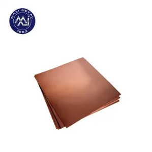 Vente chaude rouge pur 4x8 99.9% cuivre plat c75700 feuille de cuivre