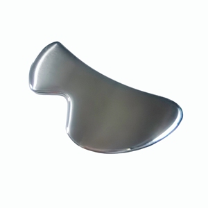 brushed Stainless Steel Guasha <b>Tool</b> Double-Edged Face Scraper <b>Massager</b> Ergonomic Design for Home Spa Muscle Relaxation - Product Image 3