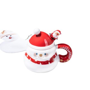 Công suất lớn Mug gốm với nắp muỗng sáng tạo xuyên biên giới thiết kế của Snowman Santa Claus Món Quà Giáng sinh nước cup trang trí nội thất - Product Image 5