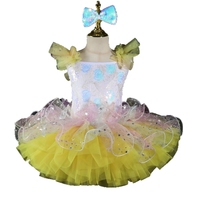 Jupes de danse en mousseline de soie à paillettes pour enfants, costumes de performance pour la maternelle