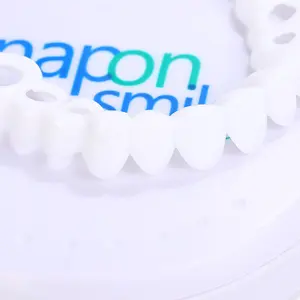 2 जोड़ी दांत वेनीर सफेद करने वाले डेन्चर ब्रेसेस अस्थायी नकली दांत कवर परफेक्ट स्माइल आरामदायक फिट डेन्चर किट