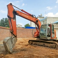 Mini-excavatrice haute performance Hitachi ZX135US 13 tonnes, machine d'excavation Hitachi d'origine, excavatrices d'occasion à vendre