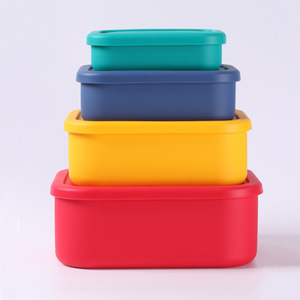 Boîte à lunch en silicone pour enfants, sans BPA, de qualité alimentaire, pour ranger les collations, salade, boîte à bento - Product Image 3