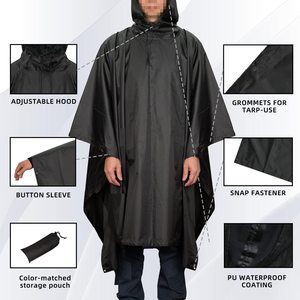 مطر مموه محمول متعدد الوظائف للكبار معطف واق من المطر سميك للأنشطة الممطرة - Product Image 6