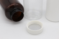 Flacon à pilules en plastique personnalisé, flacon rond pour capsules, emballage, 3 couleurs, flacon à médicaments avec bouchon de sécurité pour enfants