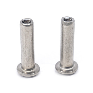 Pasadores de <span class=keywords><strong>remache</strong></span> de espiga de rosca de acero al carbono personalizados, sujetadores de cabeza plana empotrados, remaches de espiga cruzada - Product Image 4