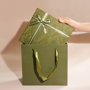 Coffret cadeau de luxe pour la Saint-Valentin, boîte verte, souvenir, bougie parfumée à la cire de soja et diffuseur de parfum en roseau pour les invités de mariage - Product Image 4