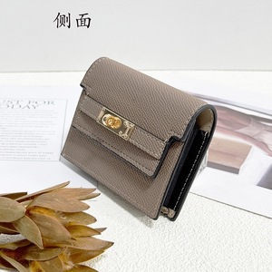 Nuova moda da <span class=keywords><strong>donna</strong></span> con chiusura a cerniera per portafoglio in pelle sintetica piccola borsa pieghevole portamonete portatile per viaggi all'aperto - Product Image 4