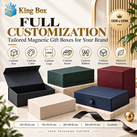 Boîte cadeau magnétique pliable de luxe avec logo personnalisé, boîte d'emballage en carton rigide pour vêtements, cosmétiques, bijoux