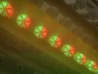 Cabochon automatique préprogrammé 60mm AC24V RGBW LED points lumineux IP66 étanche Amusement Turbo lampe pour parcs à thème