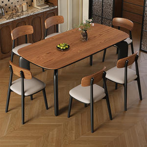 Elegante Design antico moderno per la <span class=keywords><strong>casa</strong></span> sala da pranzo <span class=keywords><strong>mobili</strong></span> <span class=keywords><strong>tutto</strong></span> in legno massello nero antico Vintage tavolo da pranzo Set - Product Image 3