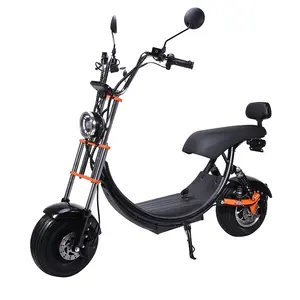 Yetişkinler için Mini elektrikli Scooter şehir sürme 1800W 48V küçük boy yağ lastik elektrikli Scooter